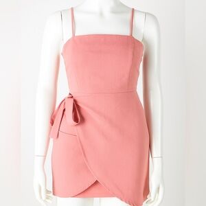 Altar'd State Pink Wrap Mini Dress